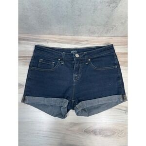 BDG Size‎ 26 Urban Outfitters Mid Rise Shortie Denim Cuffed Shorts Dark Wash